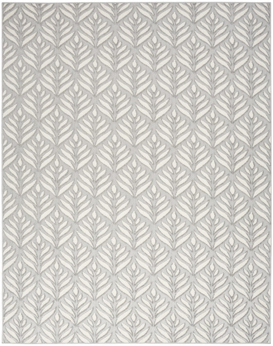 6' X 9' Grey Floral Stain Resistant Non Skid Area Rug