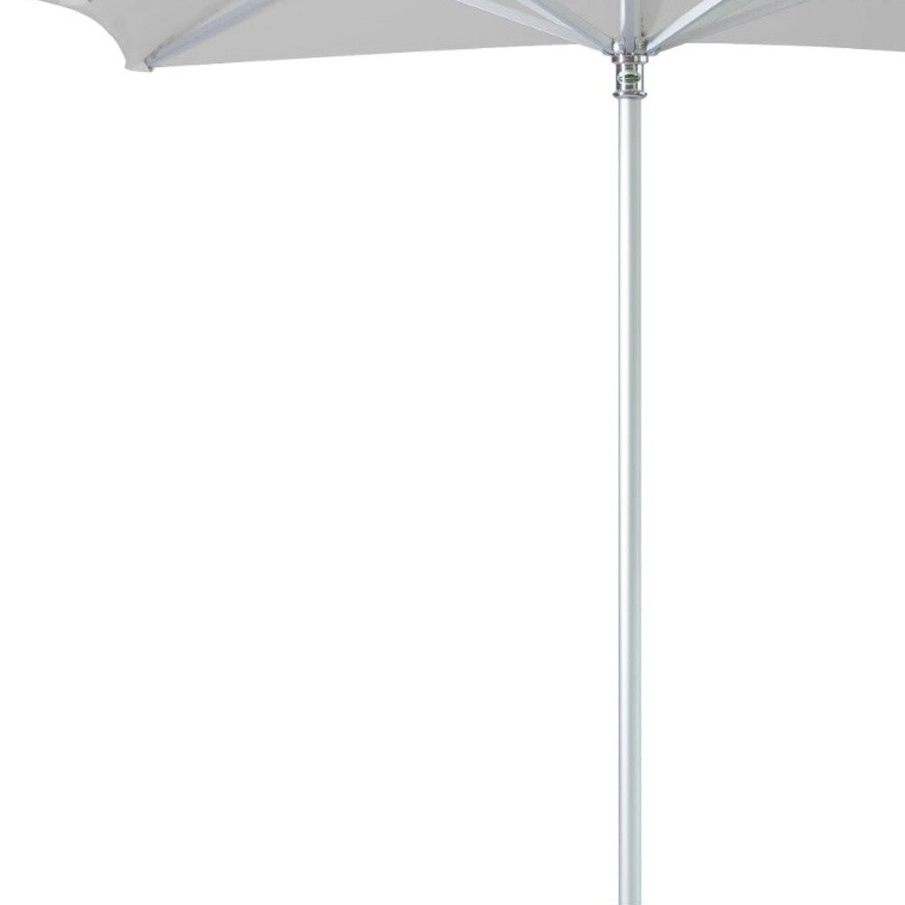 8' White Polyester Square Market Patio Umbrella