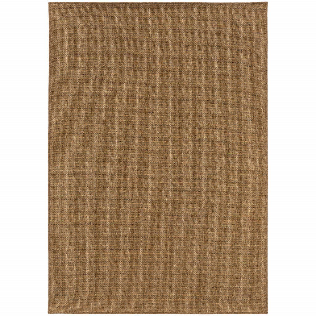 8' x 11' Tan Stain Resistant Indoor Outdoor Area Rug