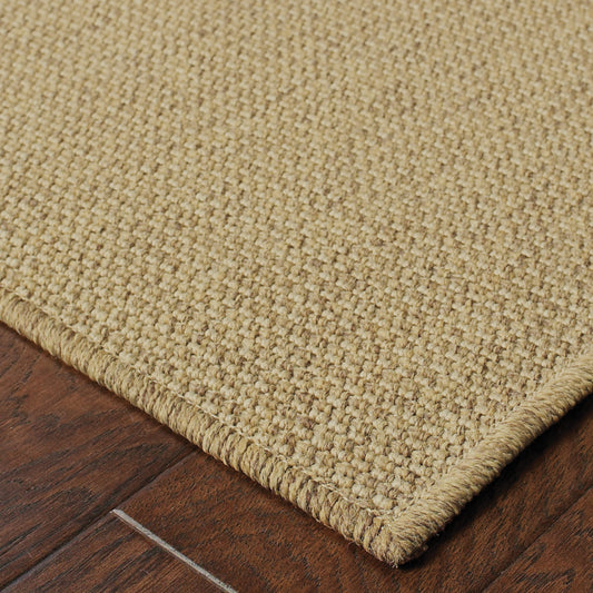 2' X 4' Tan Stain Resistant Indoor Outdoor Area Rug