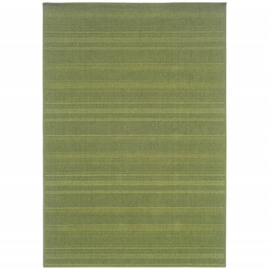 5' x 8' Green Stain Resistant Indoor Outdoor Area Rug