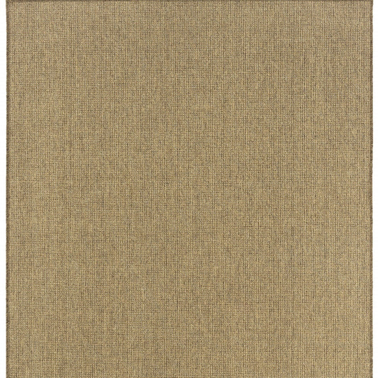 7' x 10' Tan Stain Resistant Indoor Outdoor Area Rug