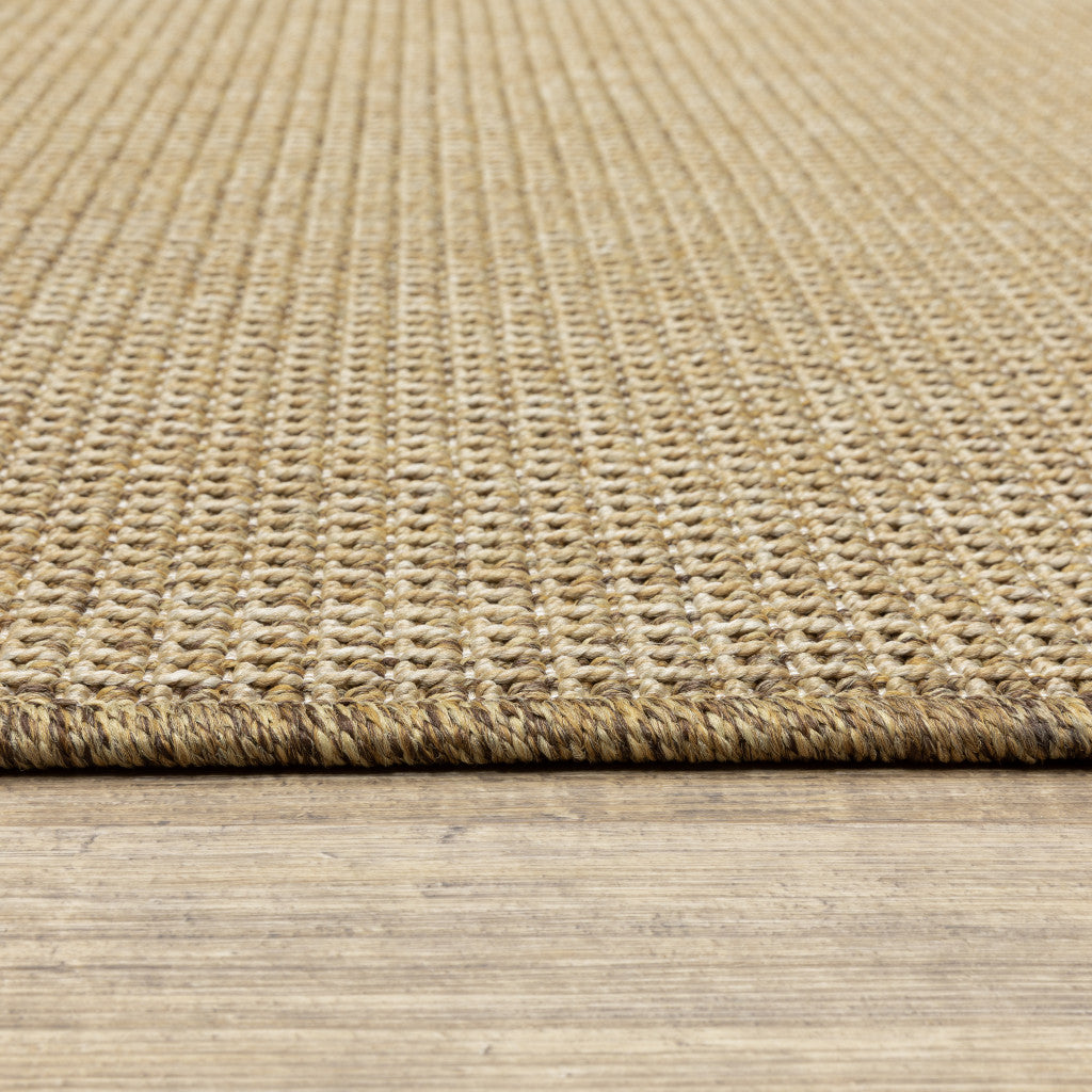 7' x 10' Beige Stain Resistant Indoor Outdoor Area Rug