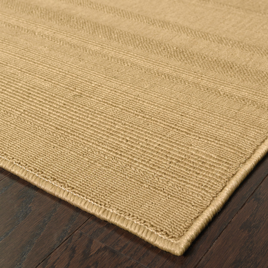 7' x 10' Beige Stain Resistant Indoor Outdoor Area Rug