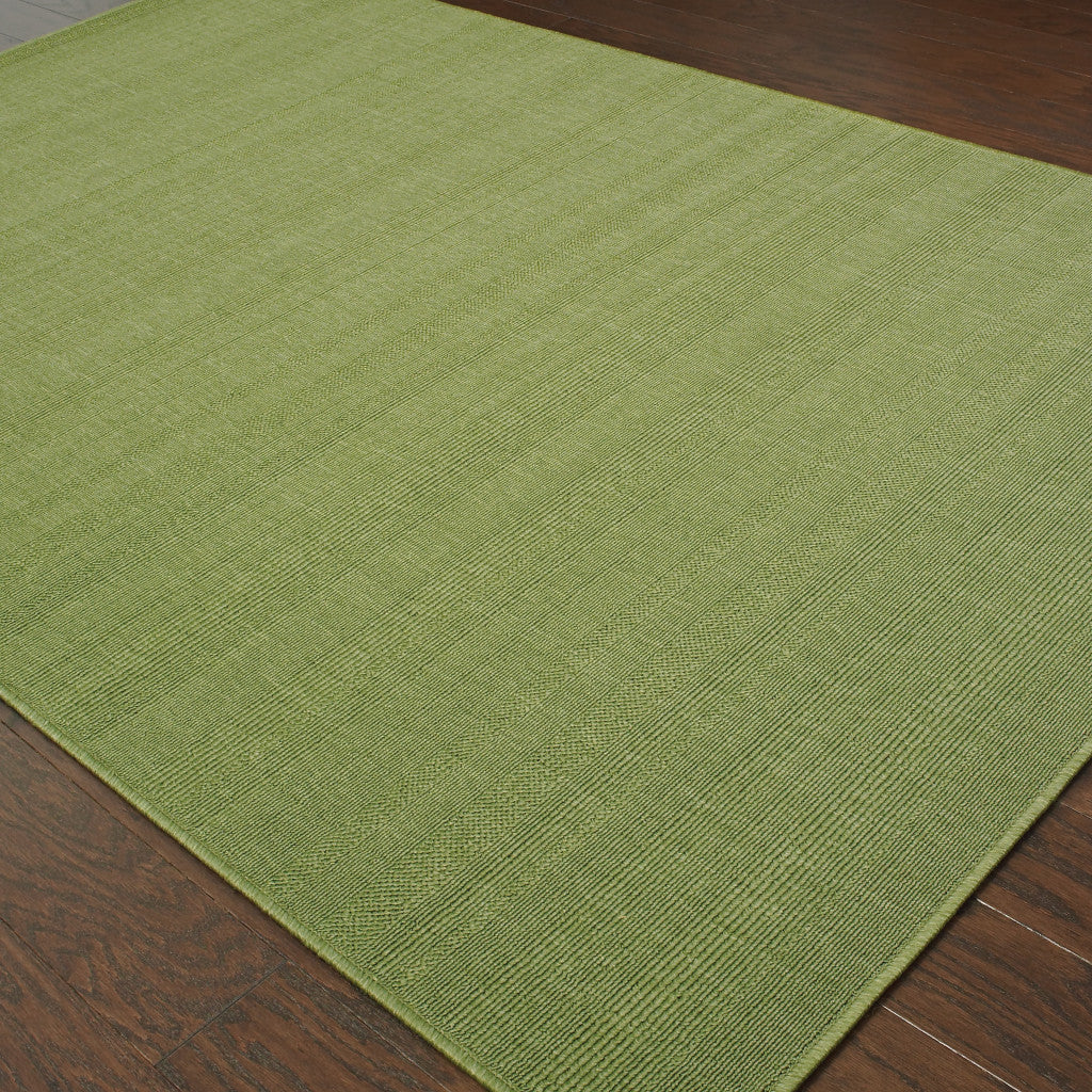 9' X 13' Green Stain Resistant Indoor Outdoor Area Rug