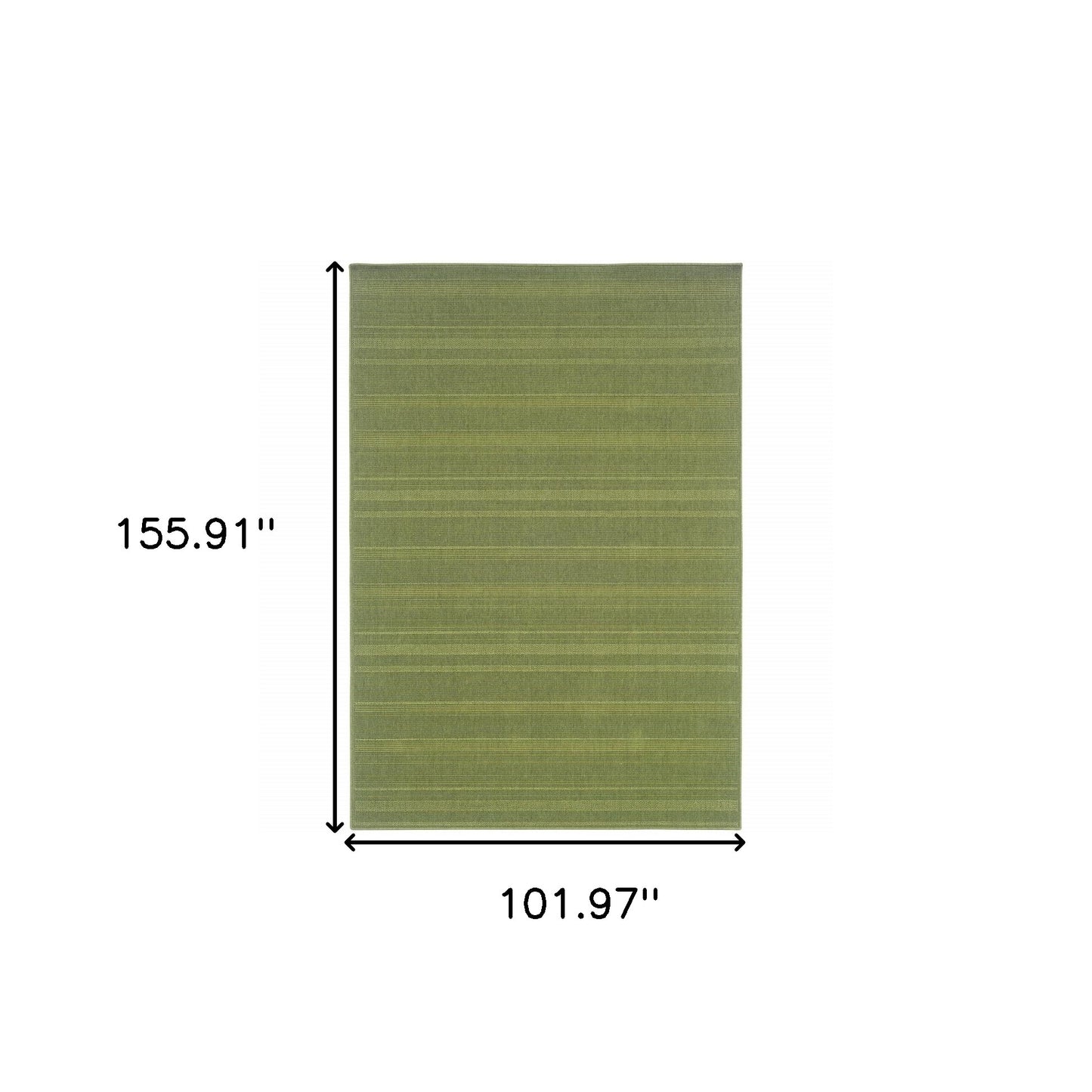 9' X 13' Green Stain Resistant Indoor Outdoor Area Rug