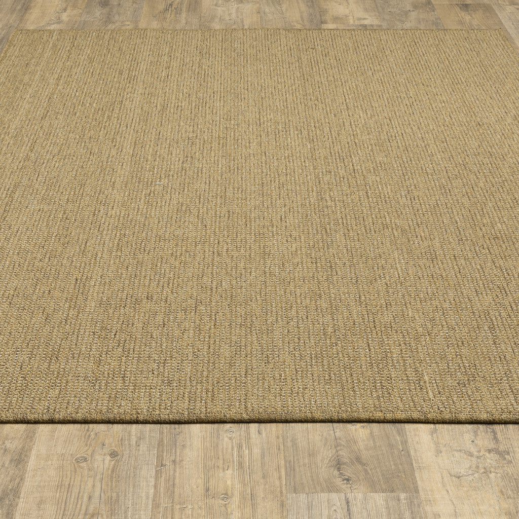 4' x 6' Tan Stain Resistant Indoor Outdoor Area Rug