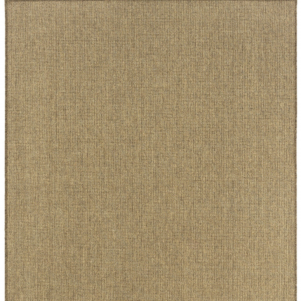 5' x 8' Tan Stain Resistant Indoor Outdoor Area Rug