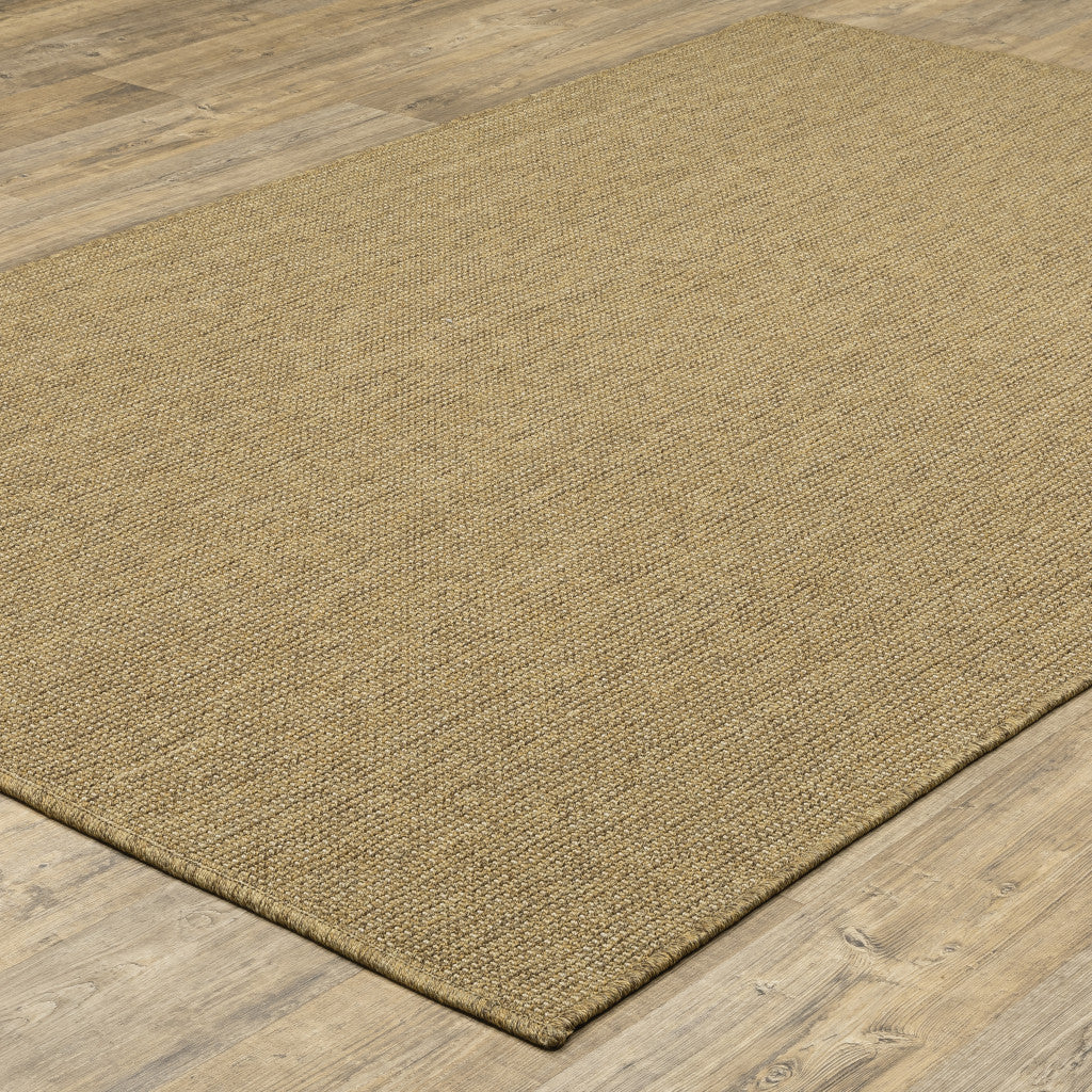 5' x 8' Tan Stain Resistant Indoor Outdoor Area Rug