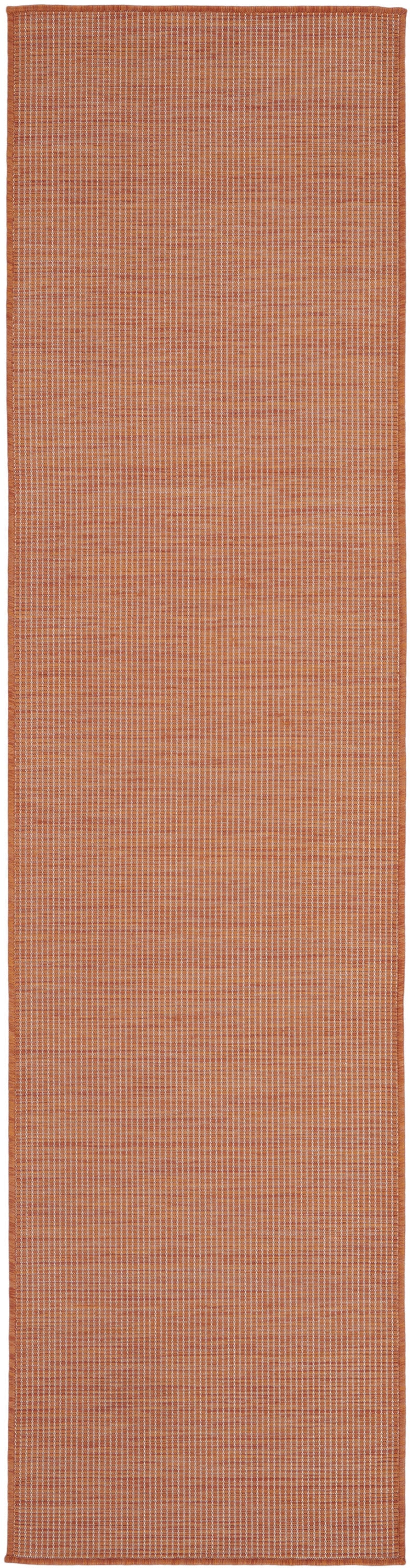 8' Rust Power Loom Runner Rug