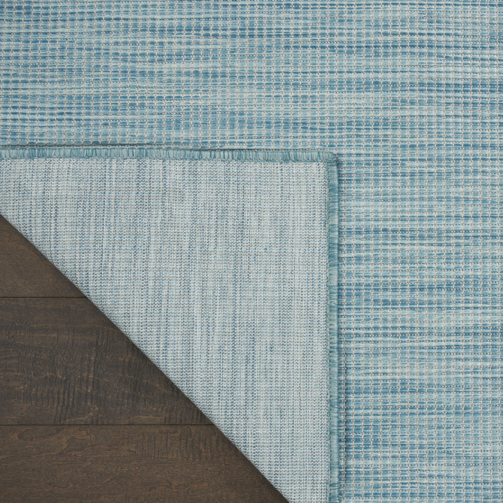 8' Aqua Power Loom Runner Rug