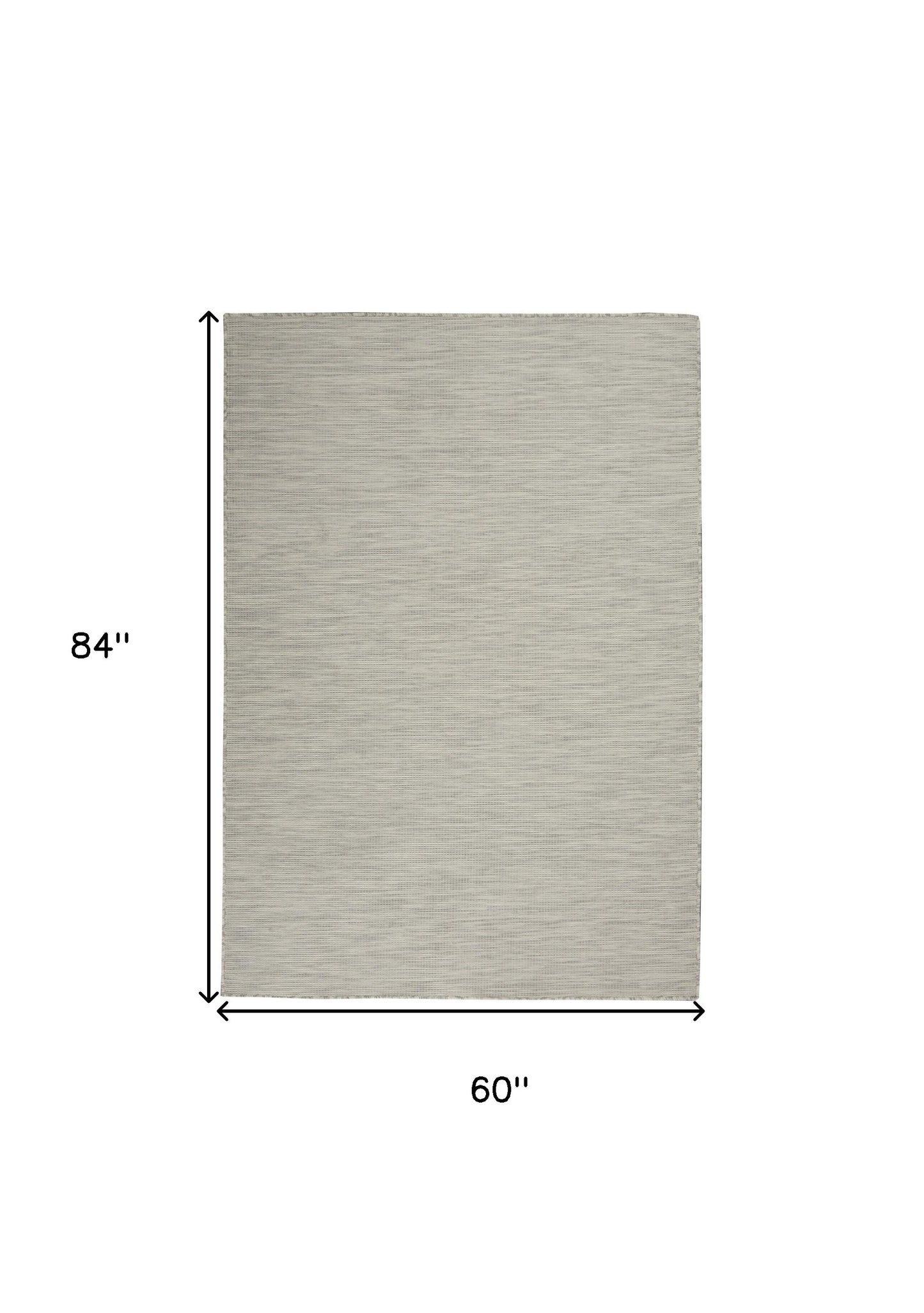 5' X 7' Gray Power Loom Area Rug