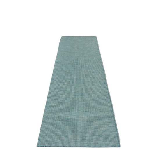 12' Aqua Power Loom Runner Rug