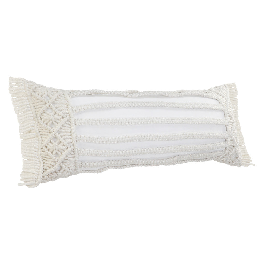 14" X 14" White Unavailable Indoor Outdoor Throw with Unavailable