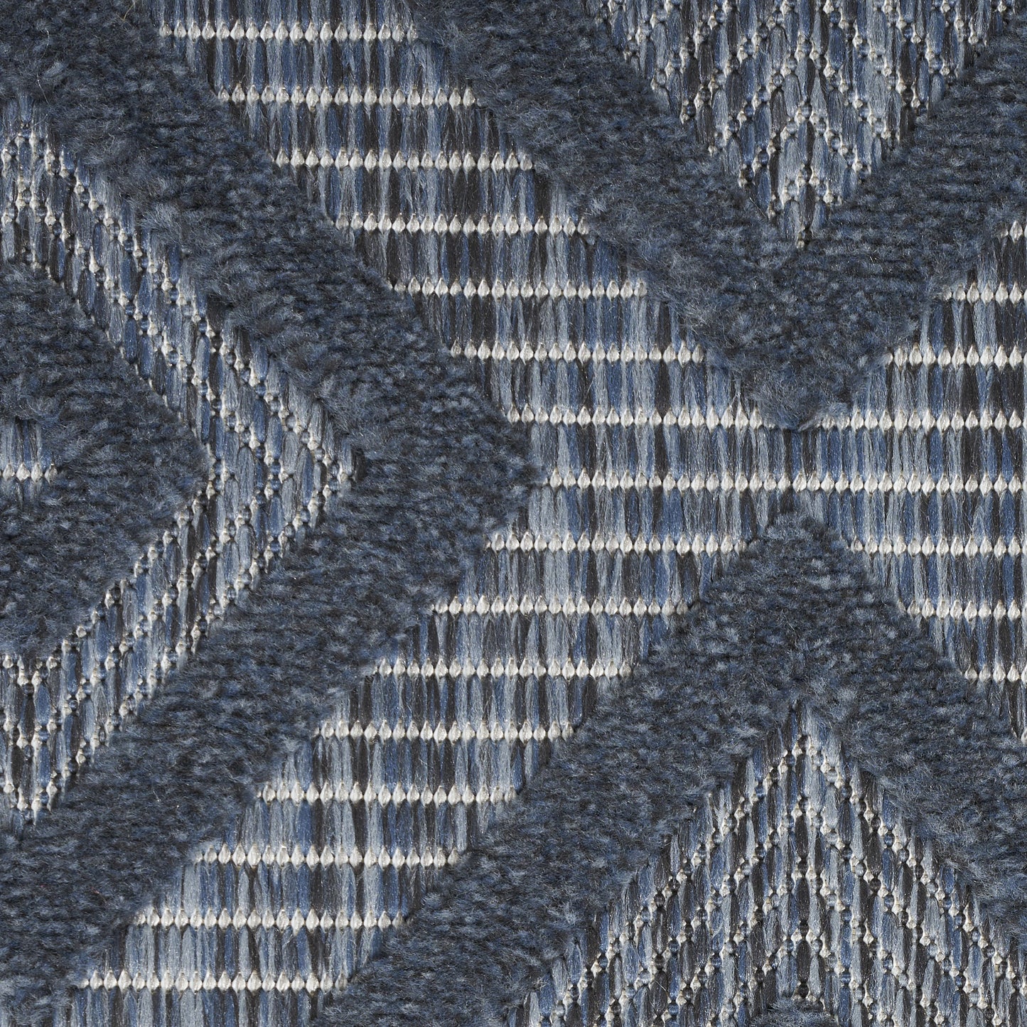 9' x 12' Navy Blue Geometric Flatweave Area Rug