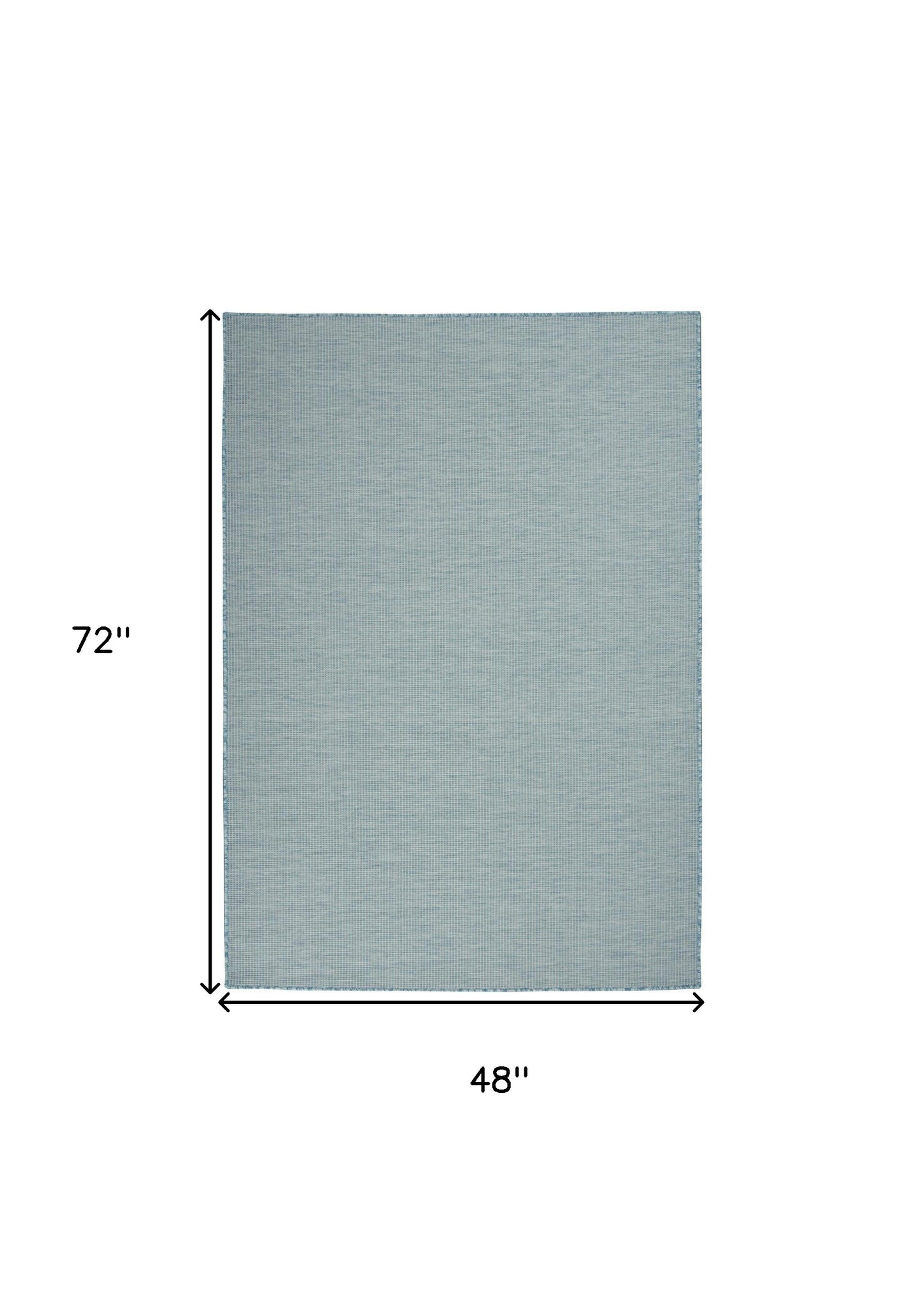 4' X 6' Aqua Power Loom Area Rug