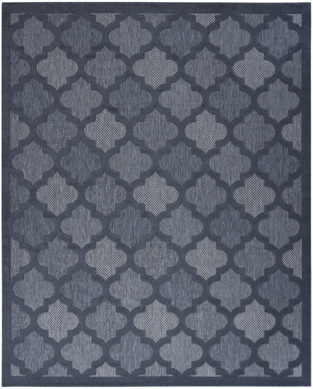 9' x 12' Navy Blue Geometric Flatweave Area Rug