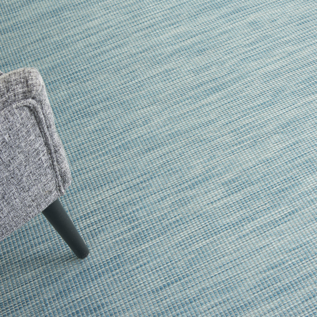 8' X 10' Aqua Power Loom Area Rug