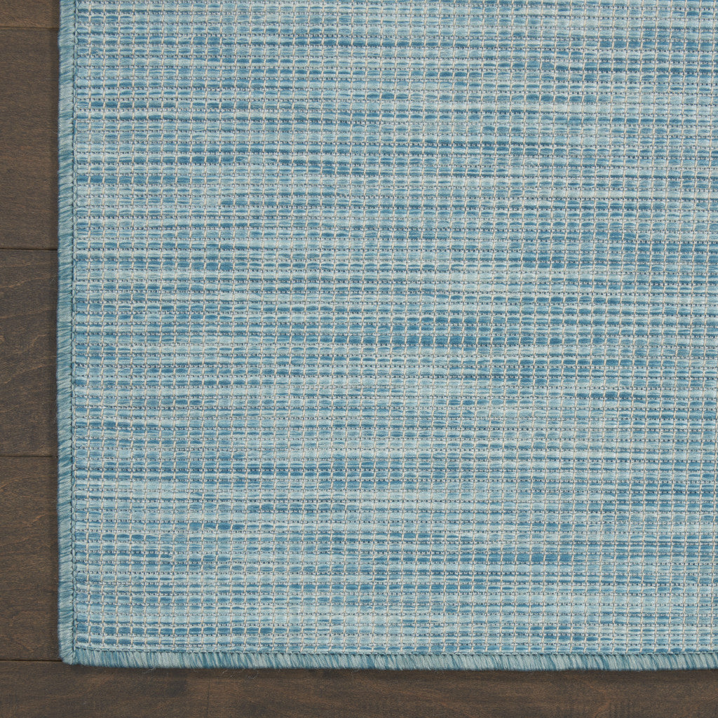 8' X 10' Aqua Power Loom Area Rug