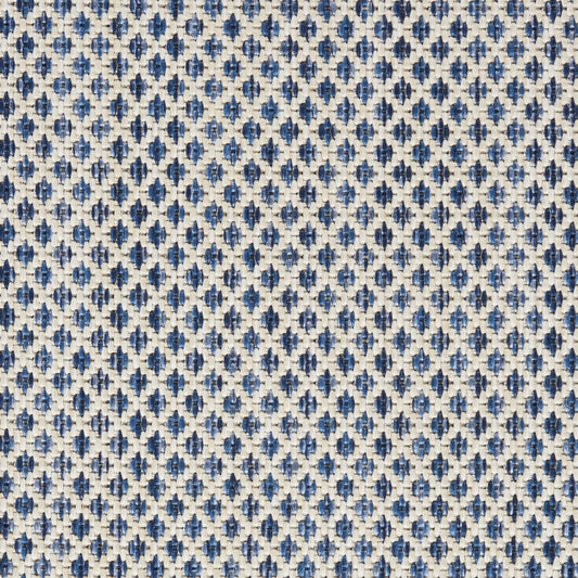 8' X 10' Blue Geometric Power Loom Area Rug