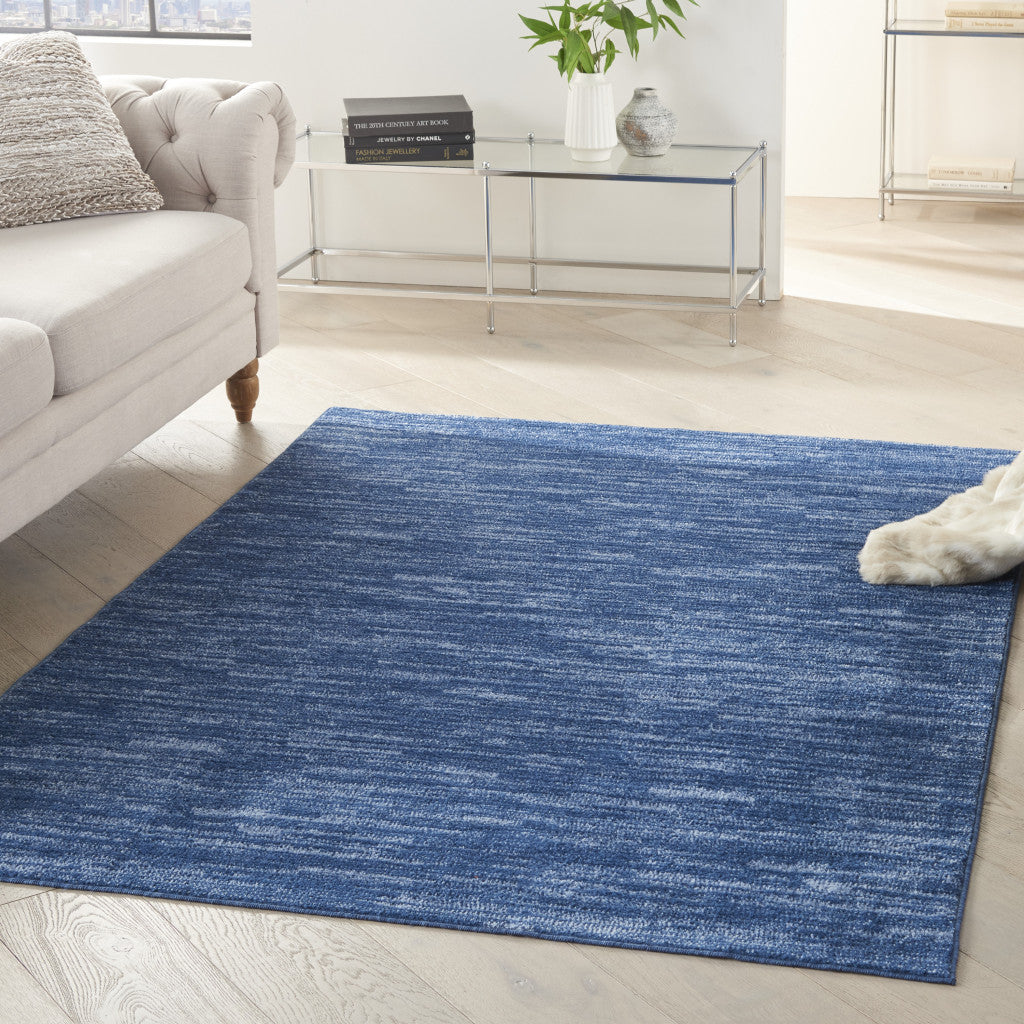 5' X 8' Navy Blue Power Loom Area Rug