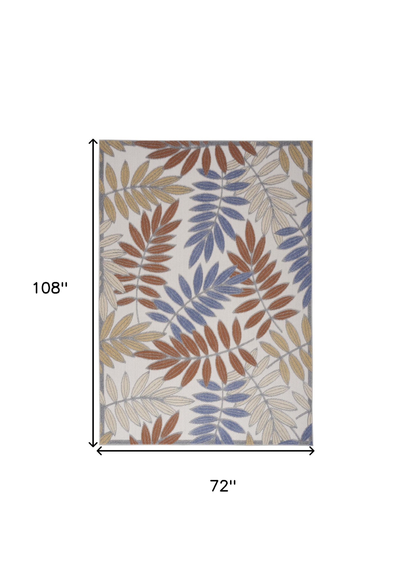 6' X 9' Cream Floral Power Loom Area Rug