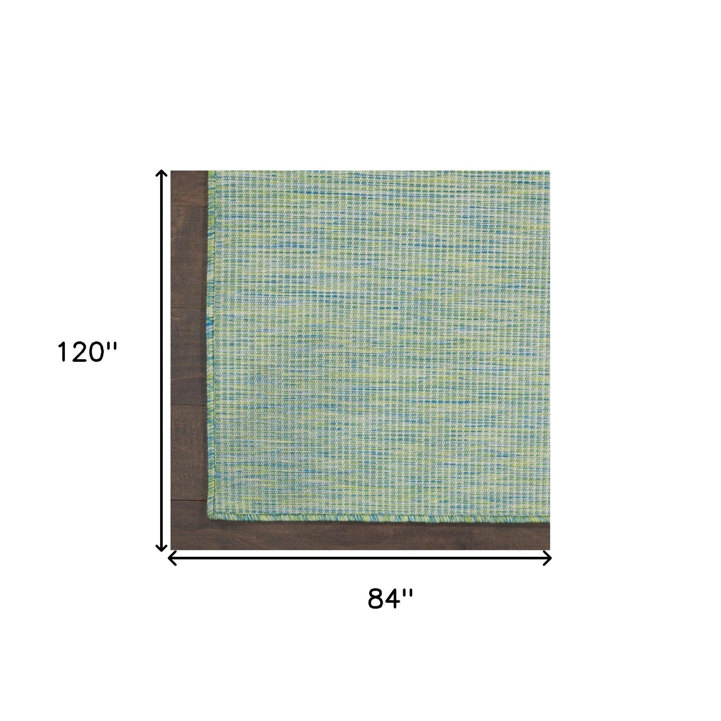 7' X 10' Blue Power Loom Area Rug