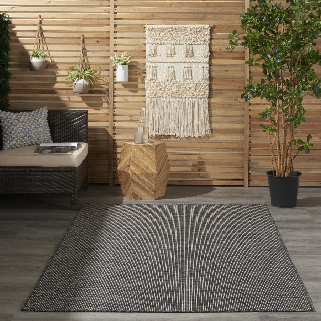 5' X 7' Charcoal Power Loom Area Rug