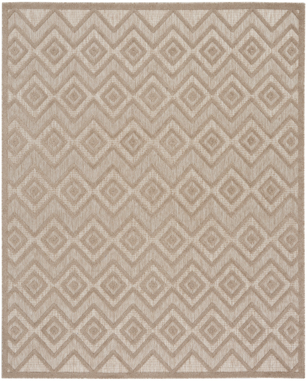 7' X 10' Beige Geometric Flatweave Area Rug