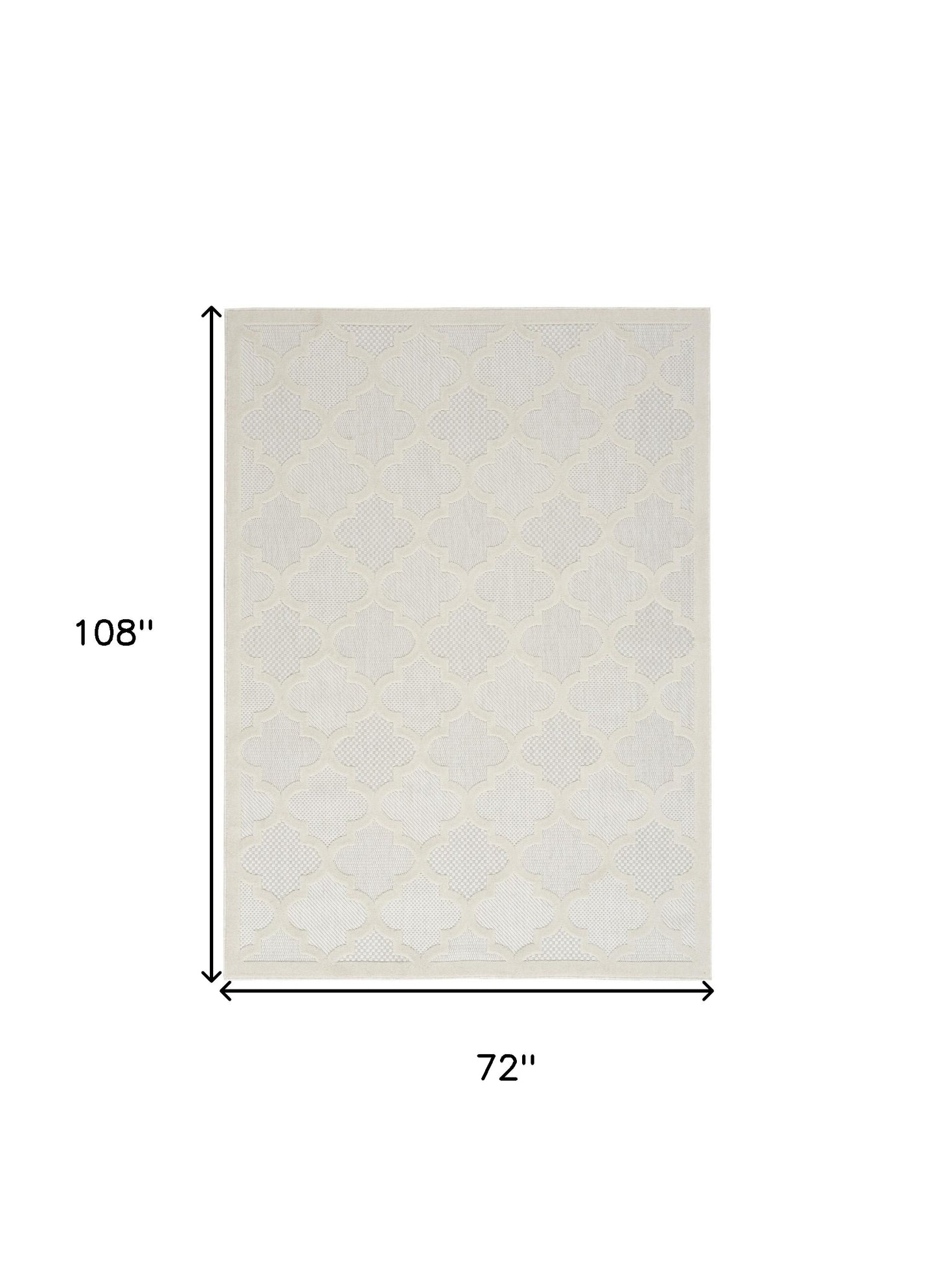 6' X 9' Cream Geometric Flatweave Area Rug