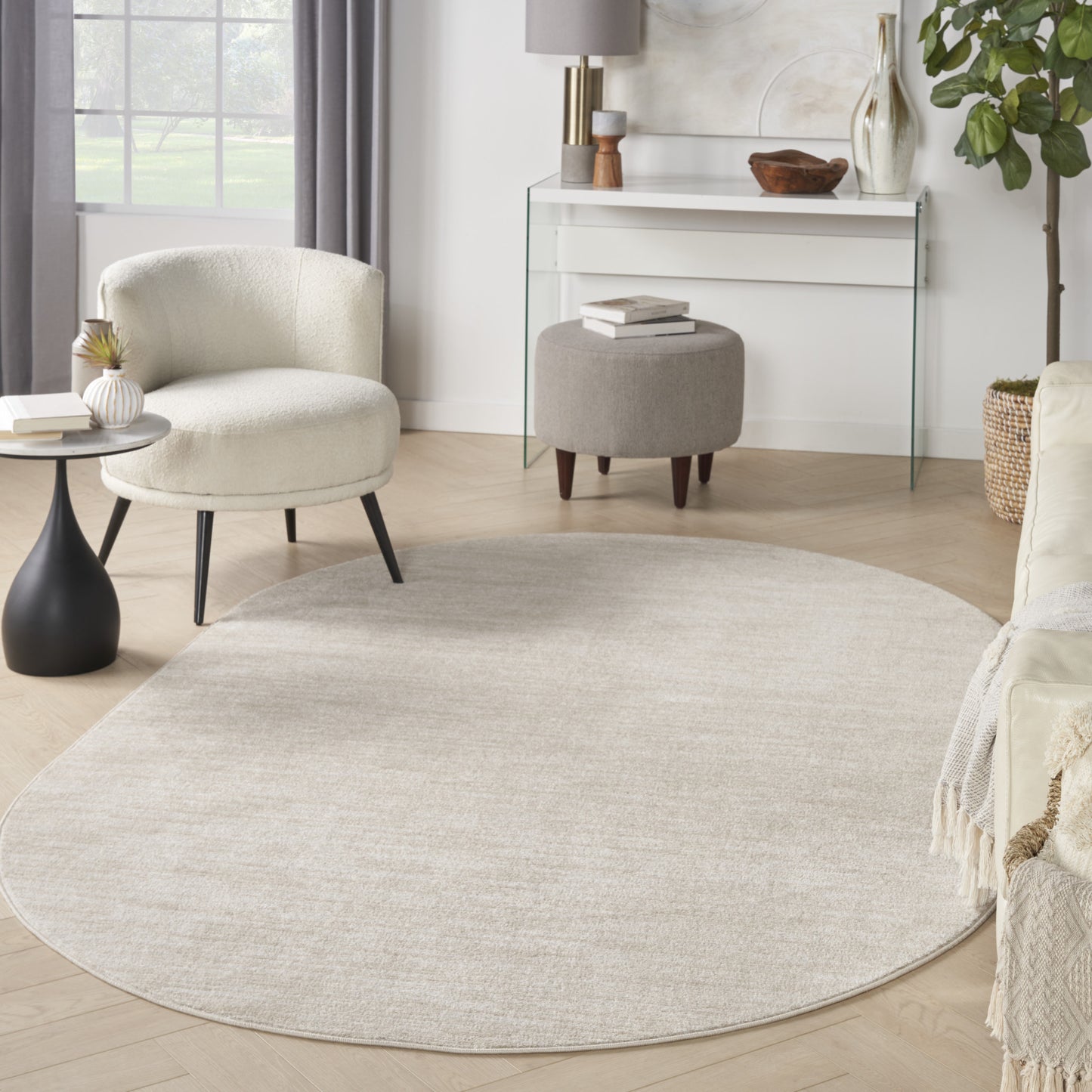 Cream Power Loom Area Rug