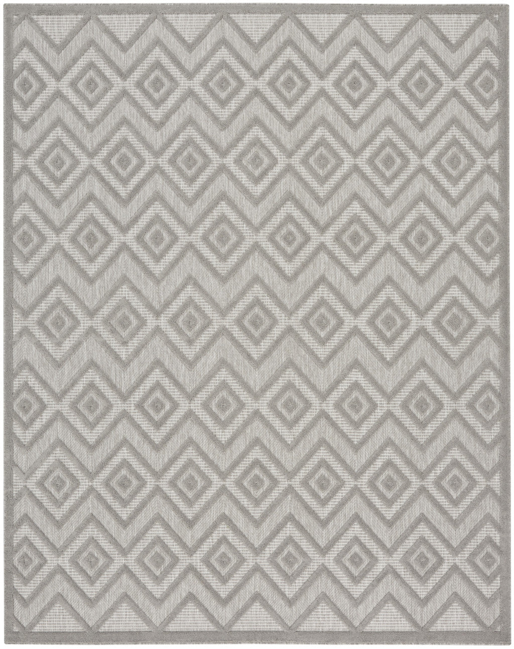 9' x 12' Gray Geometric Flatweave Area Rug