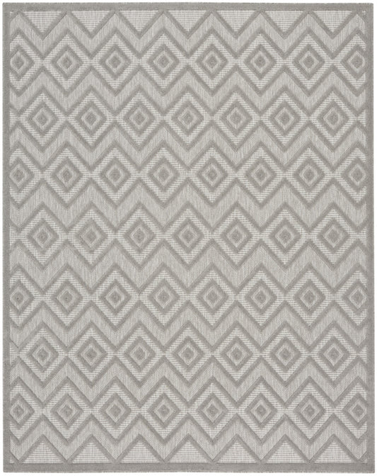 9' x 12' Gray Geometric Flatweave Area Rug