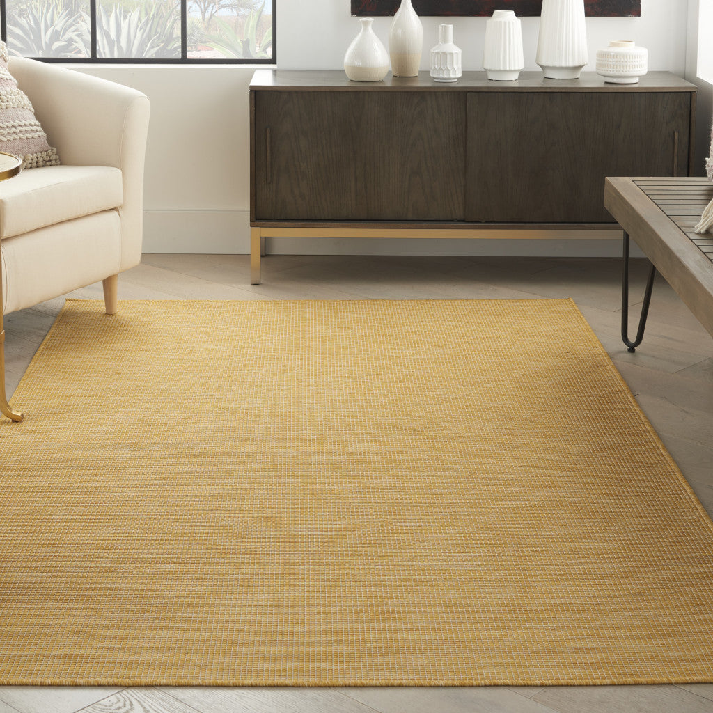 4' X 6' Yellow Power Loom Area Rug