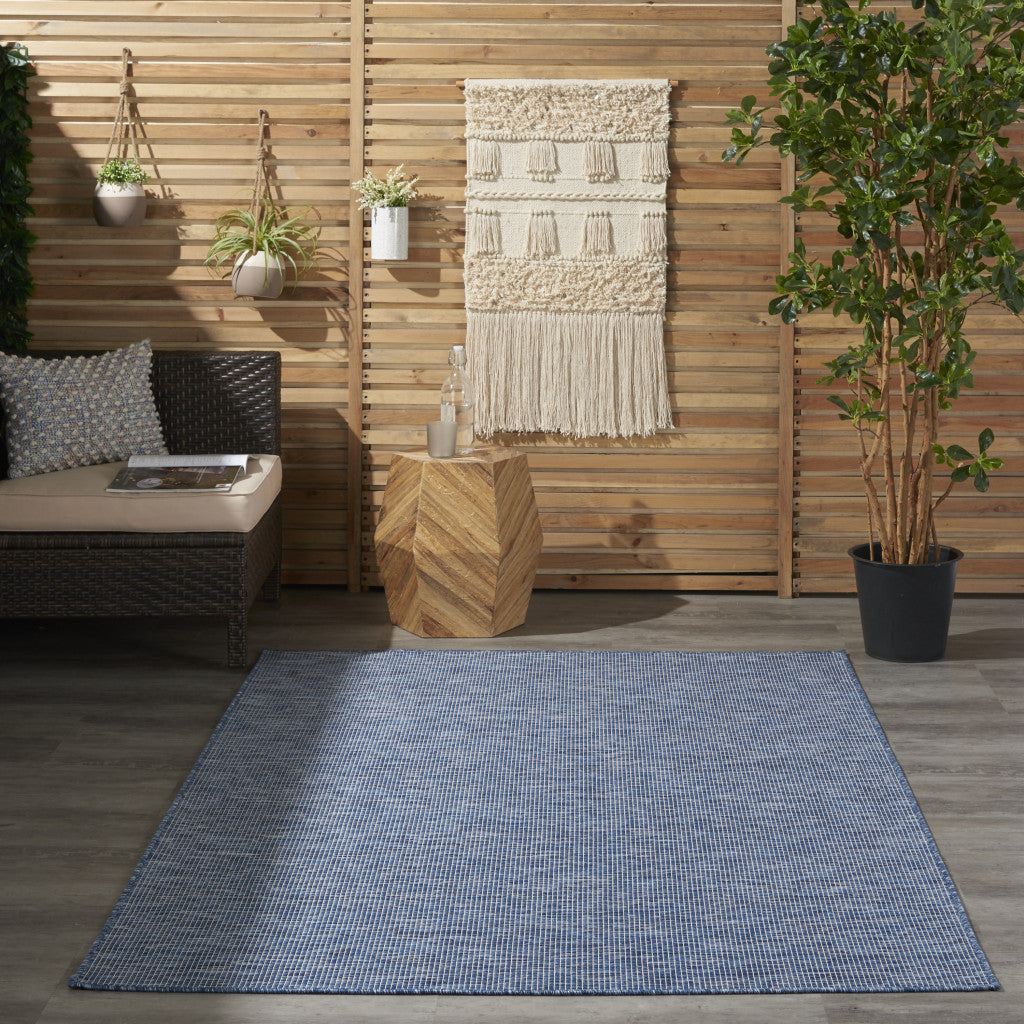 5' X 7' Navy Blue Power Loom Area Rug