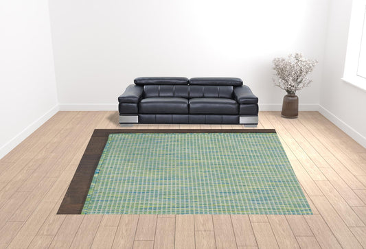 10' X 14' Blue Power Loom Area Rug