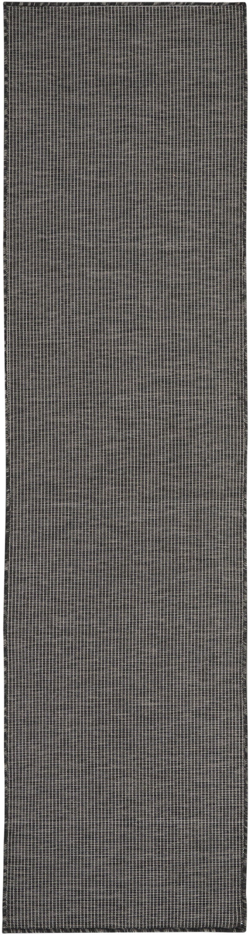 8' Charcoal Power Loom Runner Rug