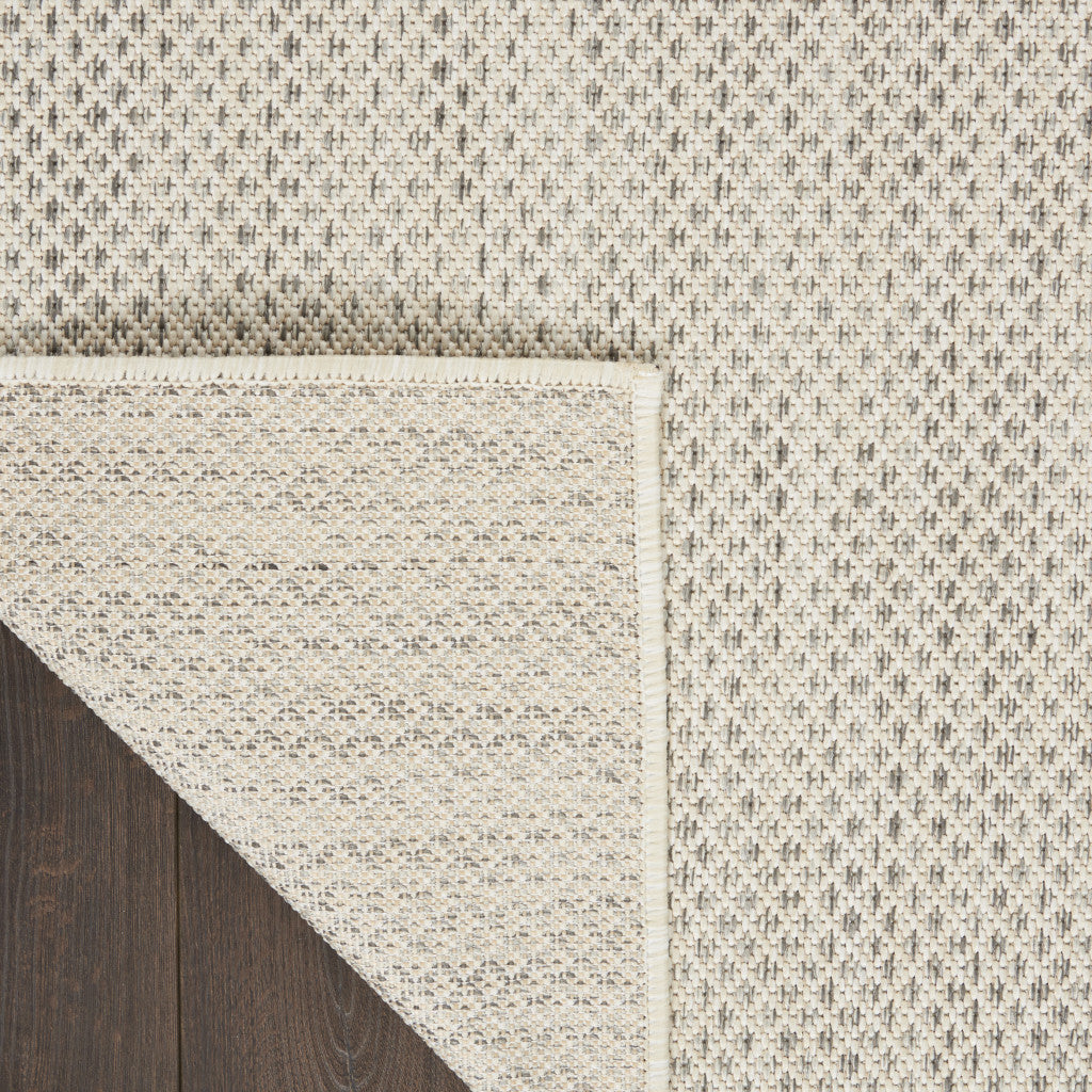 6' x 9' Ivory Geometric Power Loom Area Rug