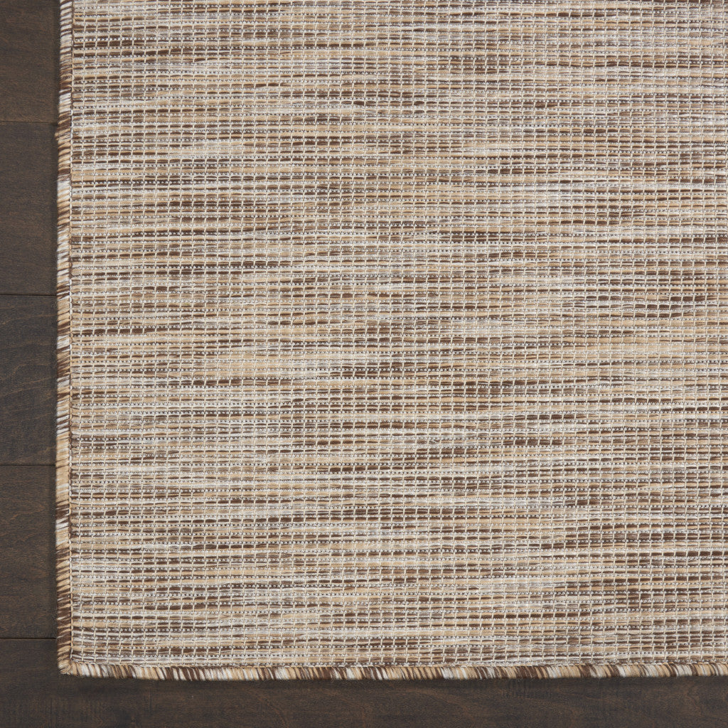 8' Beige Power Loom Runner Rug