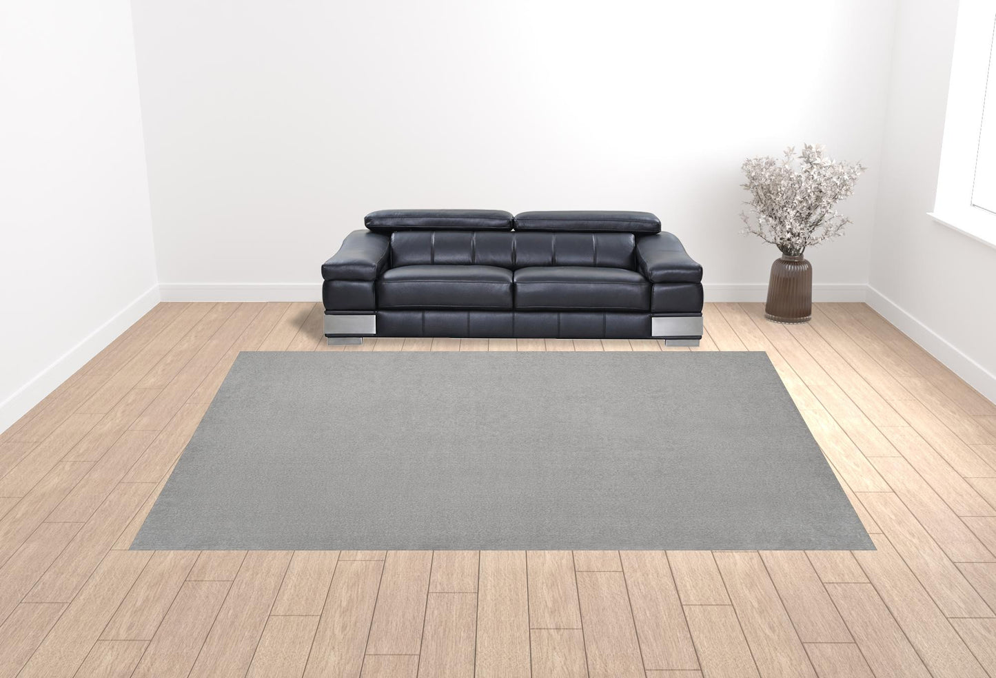 12' X 15' Gray Power Loom Area Rug