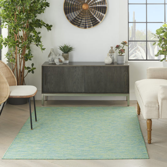 4' X 6' Blue Power Loom Area Rug