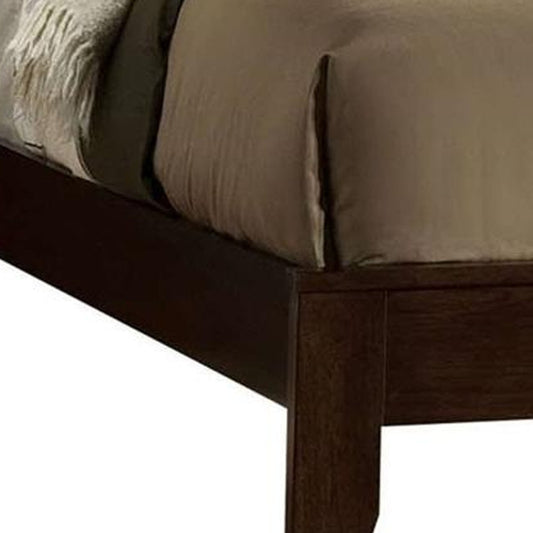 90" X 76" X 52" Espresso Rubber And Tropical Wood California King Bed