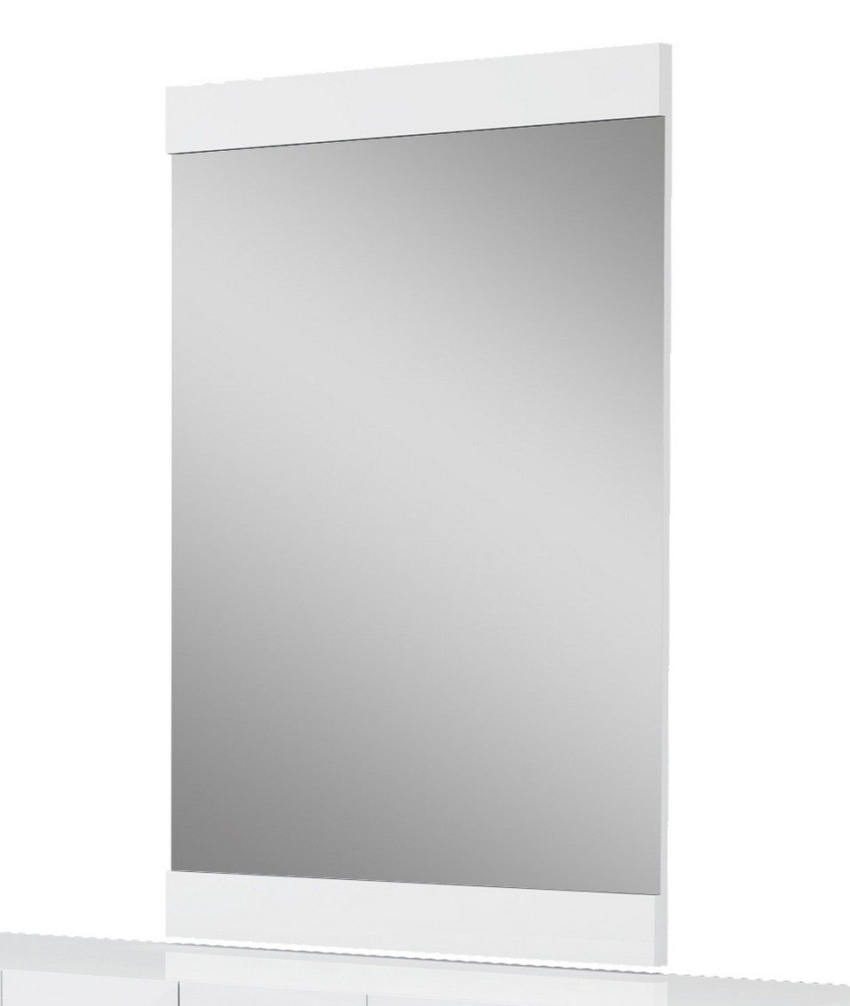 45" Superb White High Gloss Mirror