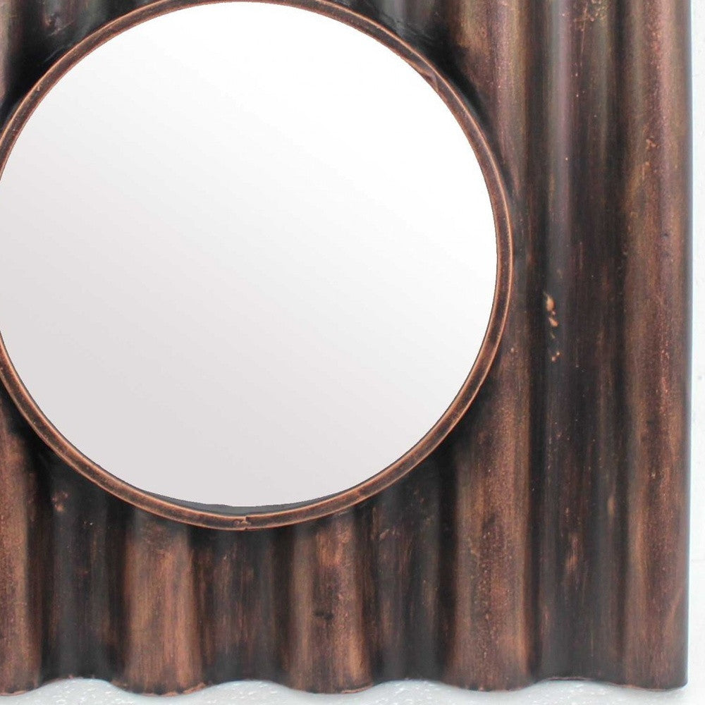 Bronze Square Accent Metal Mirror