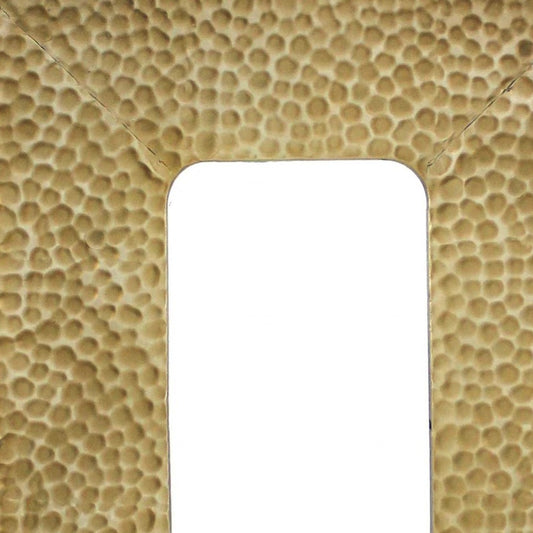 Gold Rectangle Accent Metal Mirror