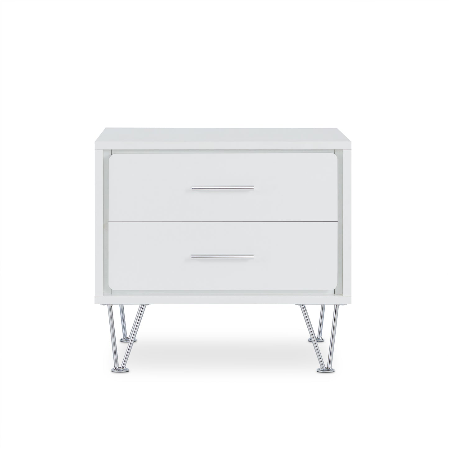 20" White Nightstand With Manufactured Wood Top