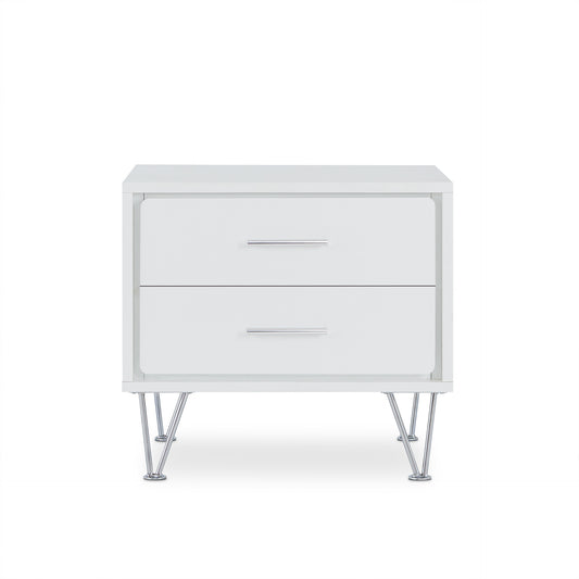 20" White Nightstand With Manufactured Wood Top