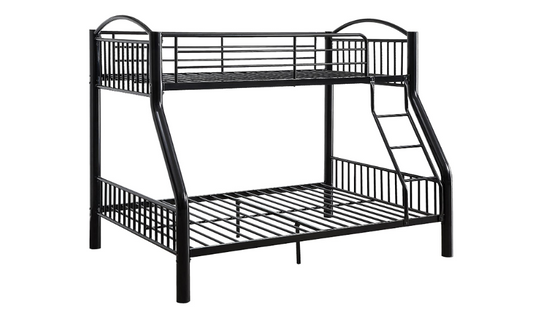 78" X 56" X 67" Twin Over Full Black Bunk Bed