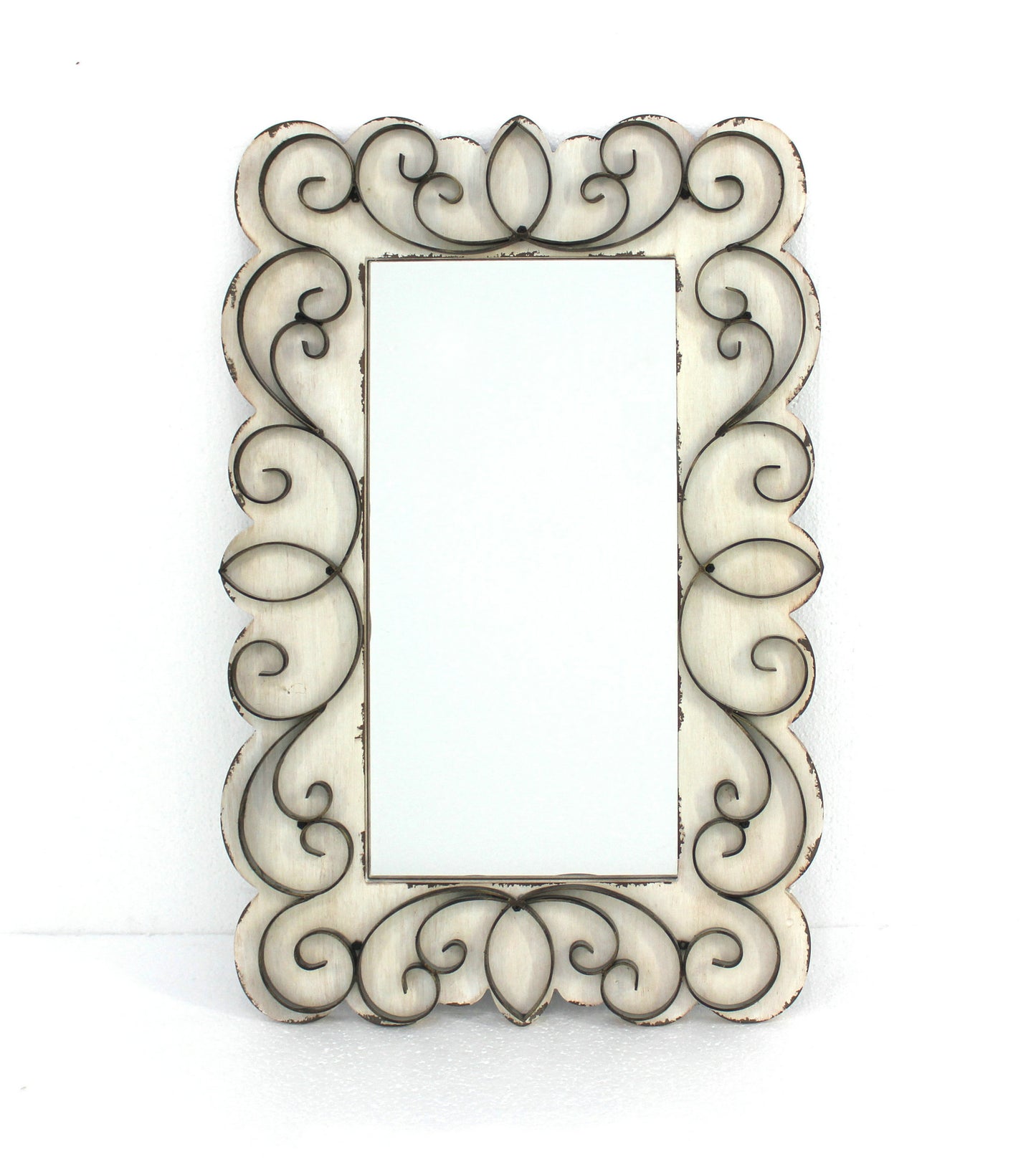 White Rectangle Accent Mirror