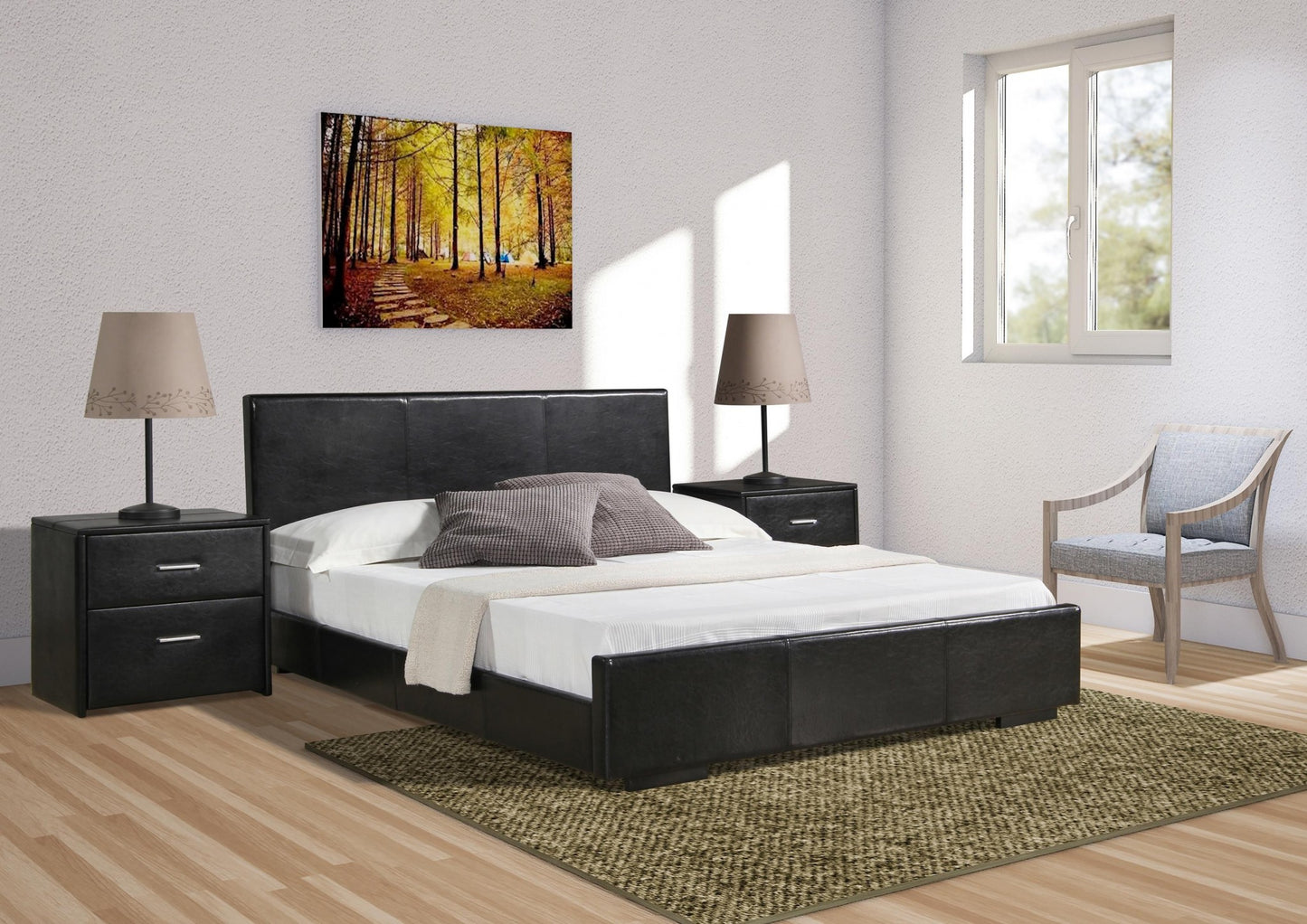 Black Platform King Bed